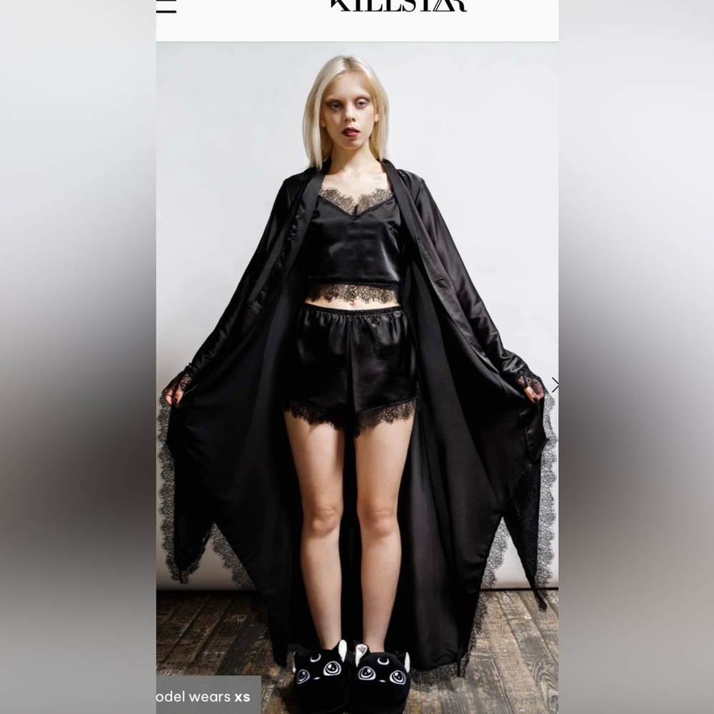 Deadly daze satin robe